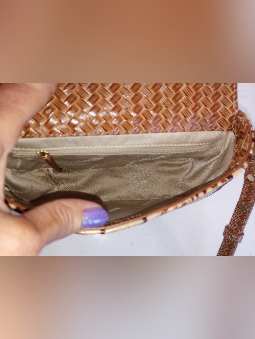 SOLD Brahmin Taber Collection Briar Crossbody In Coconut Milk - Picture 12 of 14